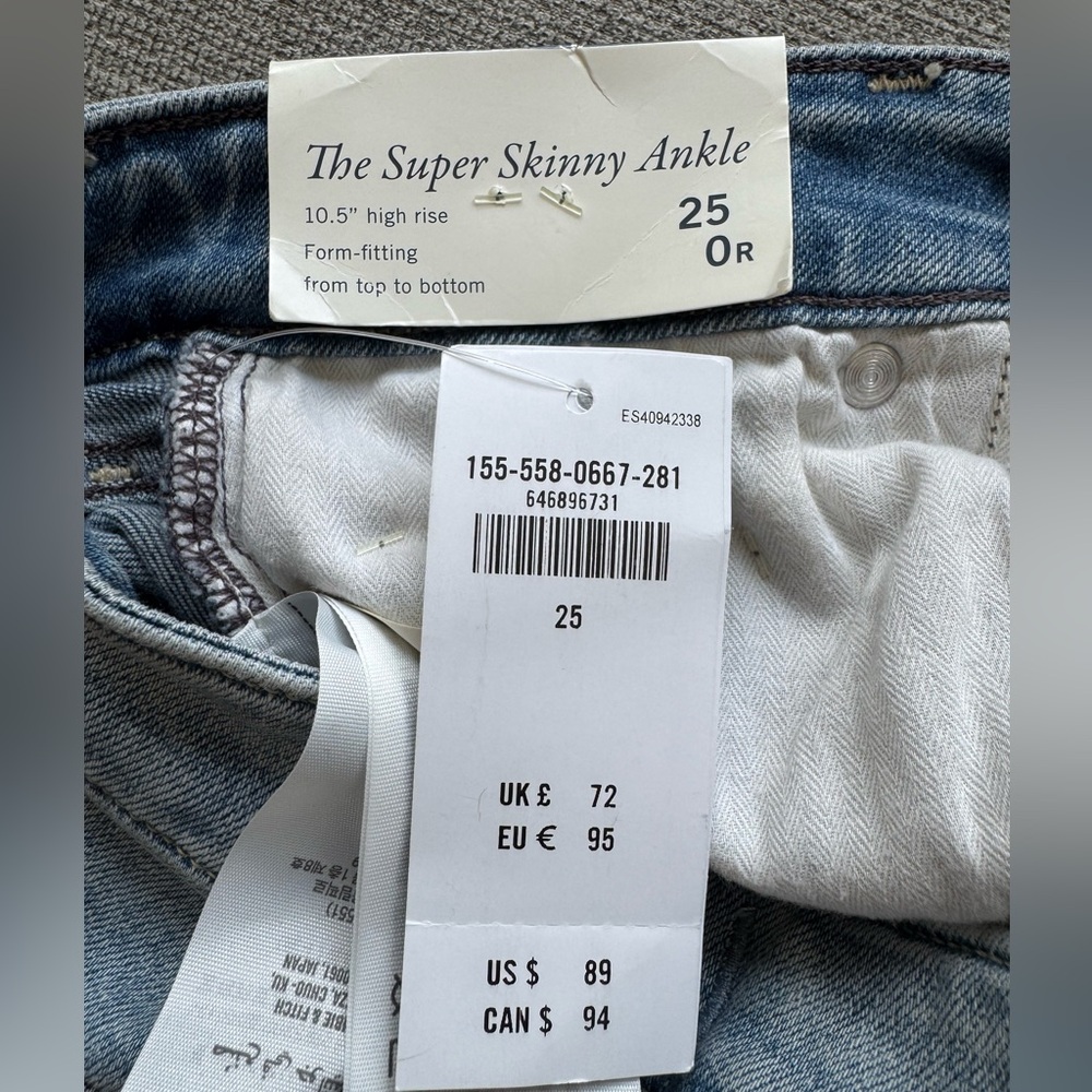 Abercrombie & Fitch Light Blue Distressed Straight Leg Jeans - Picture 4 of 6